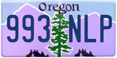OR license plate 993NLP