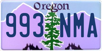 OR license plate 993NMA