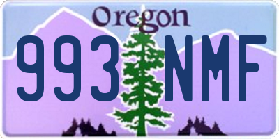 OR license plate 993NMF