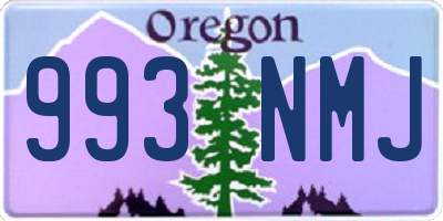 OR license plate 993NMJ