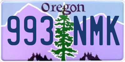 OR license plate 993NMK
