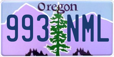 OR license plate 993NML