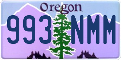OR license plate 993NMM