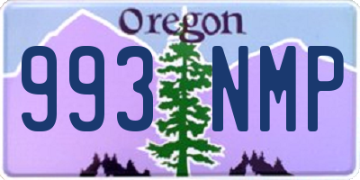 OR license plate 993NMP