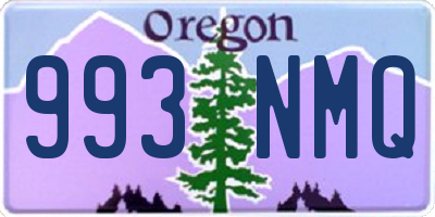 OR license plate 993NMQ