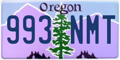 OR license plate 993NMT