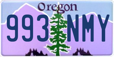OR license plate 993NMY