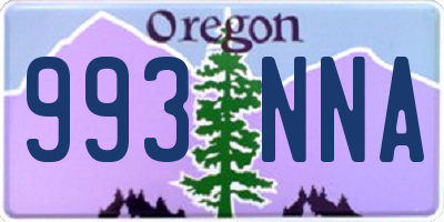 OR license plate 993NNA