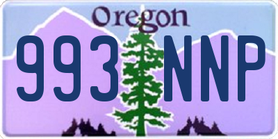 OR license plate 993NNP