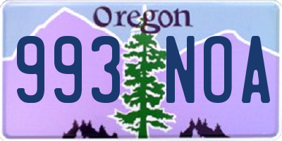 OR license plate 993NOA