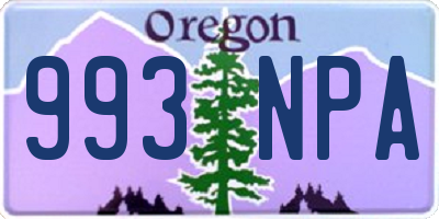 OR license plate 993NPA