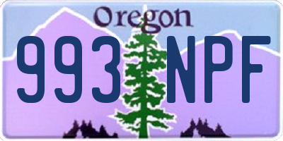 OR license plate 993NPF