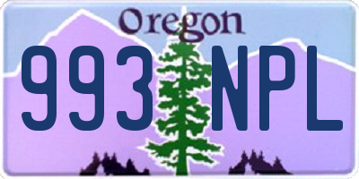 OR license plate 993NPL