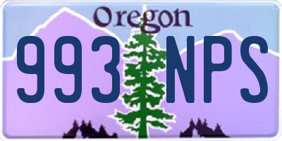 OR license plate 993NPS