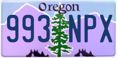 OR license plate 993NPX