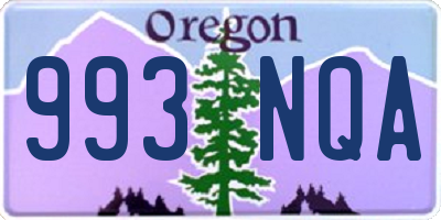 OR license plate 993NQA