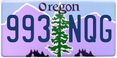 OR license plate 993NQG