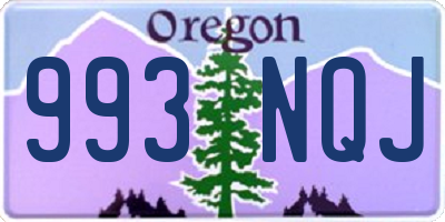 OR license plate 993NQJ