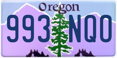 OR license plate 993NQO