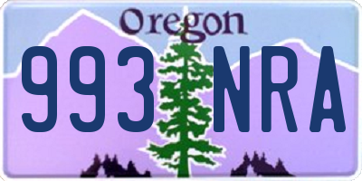 OR license plate 993NRA