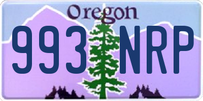 OR license plate 993NRP