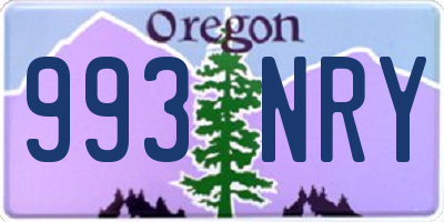 OR license plate 993NRY