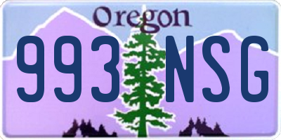 OR license plate 993NSG