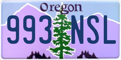 OR license plate 993NSL