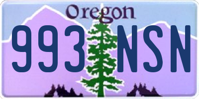 OR license plate 993NSN