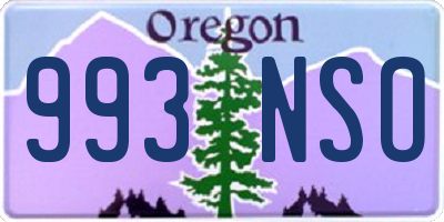 OR license plate 993NSO