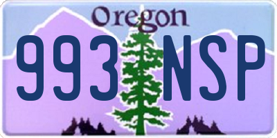 OR license plate 993NSP