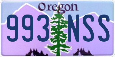 OR license plate 993NSS