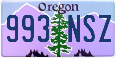 OR license plate 993NSZ