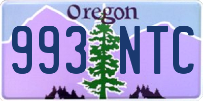 OR license plate 993NTC