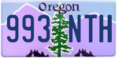 OR license plate 993NTH