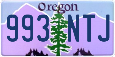 OR license plate 993NTJ