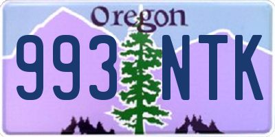 OR license plate 993NTK
