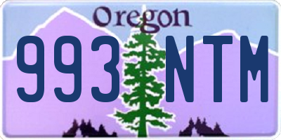 OR license plate 993NTM