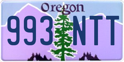 OR license plate 993NTT