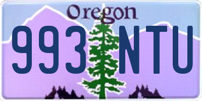 OR license plate 993NTU
