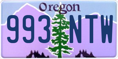 OR license plate 993NTW