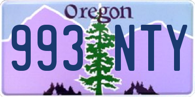 OR license plate 993NTY