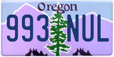 OR license plate 993NUL