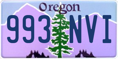 OR license plate 993NVI