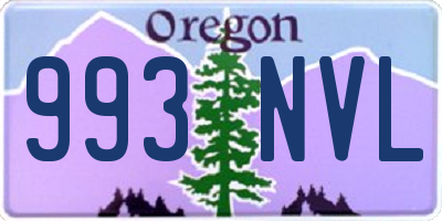 OR license plate 993NVL