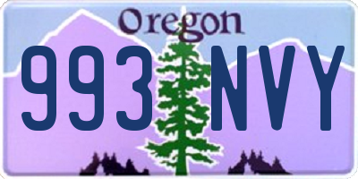 OR license plate 993NVY