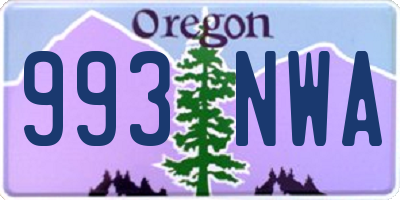 OR license plate 993NWA