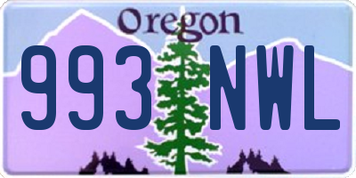 OR license plate 993NWL