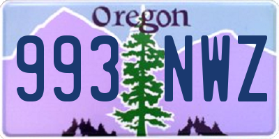 OR license plate 993NWZ