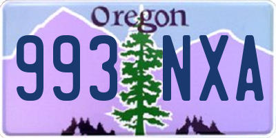 OR license plate 993NXA
